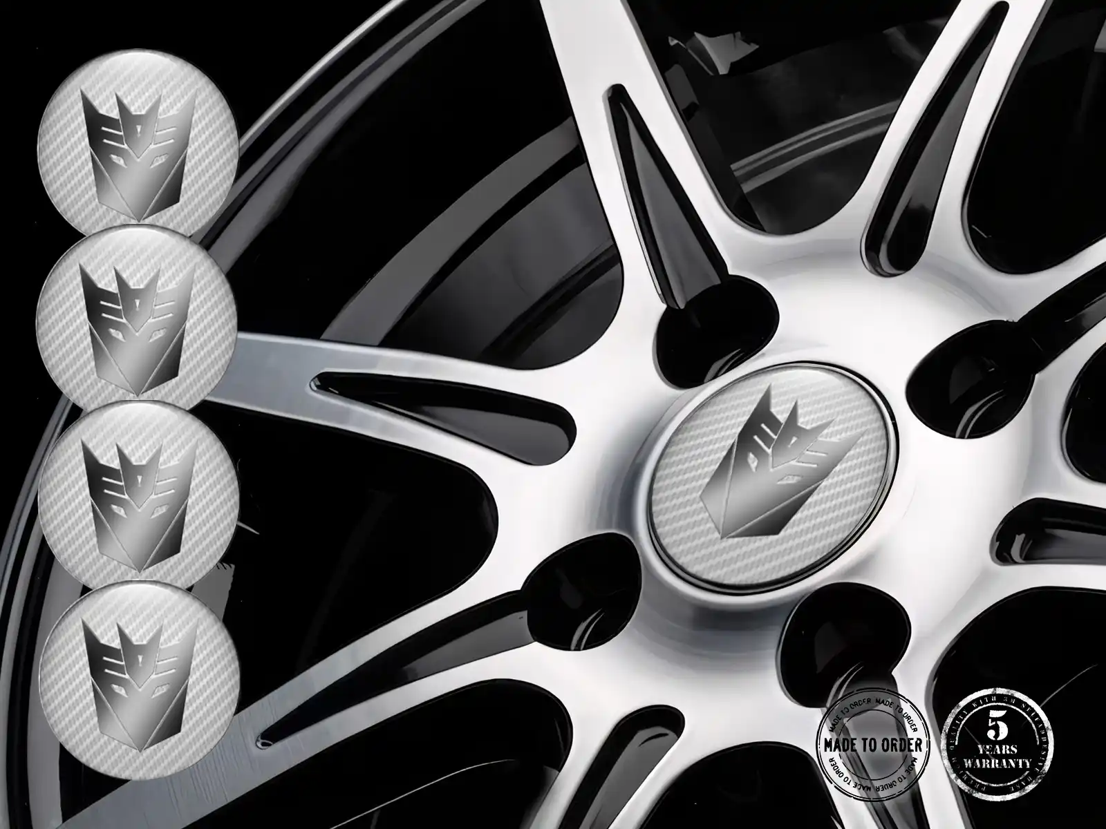 Custom Domed Decals Style Premium Rim Logos
